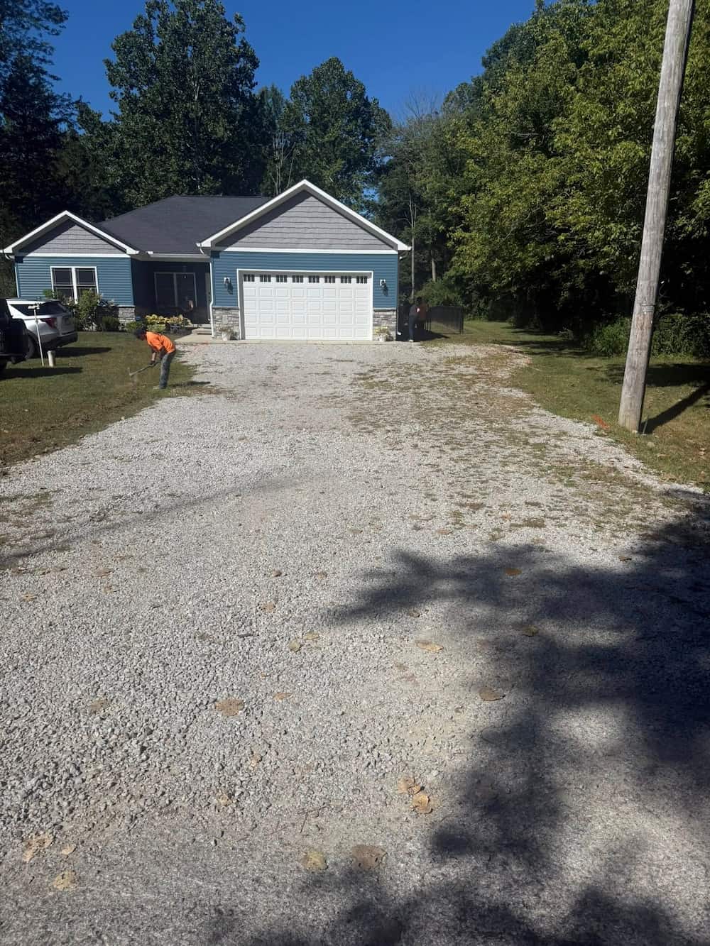 Chip Seal Driveway Paving before
