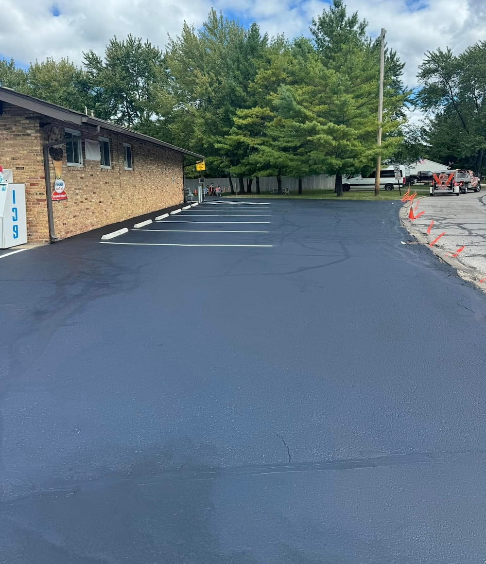 Parking Lot Sealcoating after